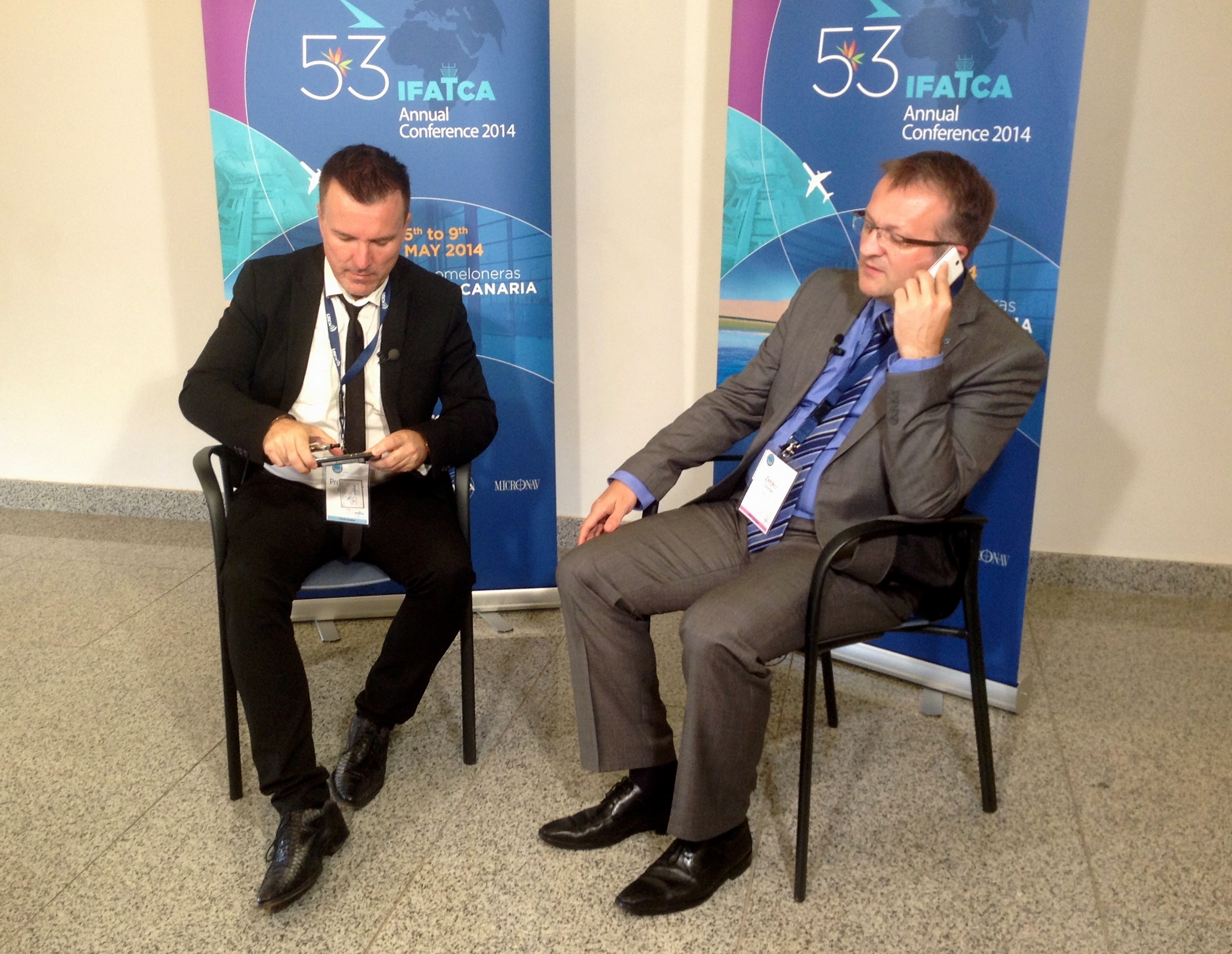 Boris Blazinic y Zeljko Oreski, en IFATCA 2014.