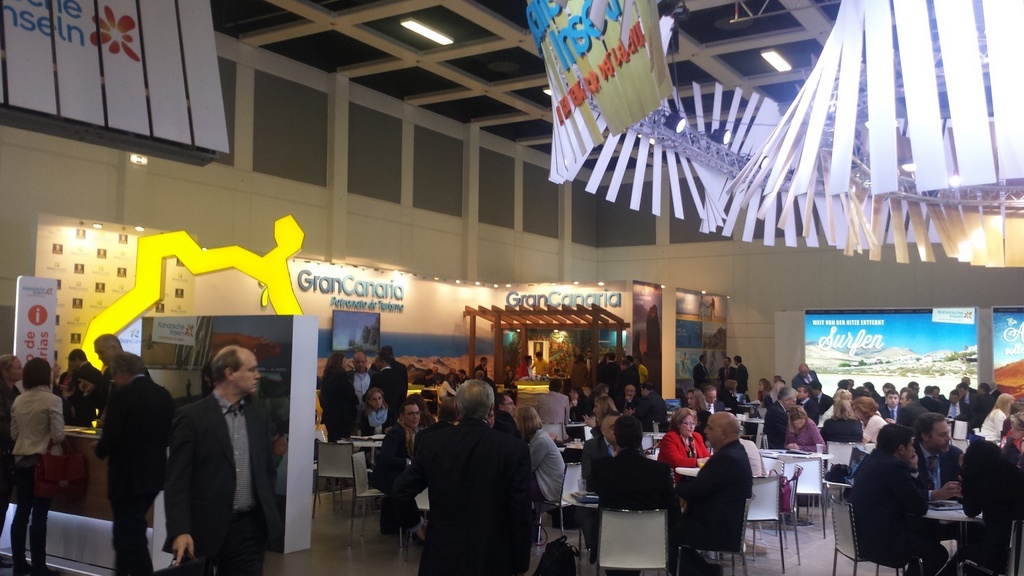 Stand de Gran Canaria junto al de las Islas Canarias en la ITB