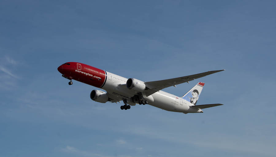 Dreamliner 'Greta Garbo' de Norwegian. Fotografía de Atle Straume distribuida por Norwegian